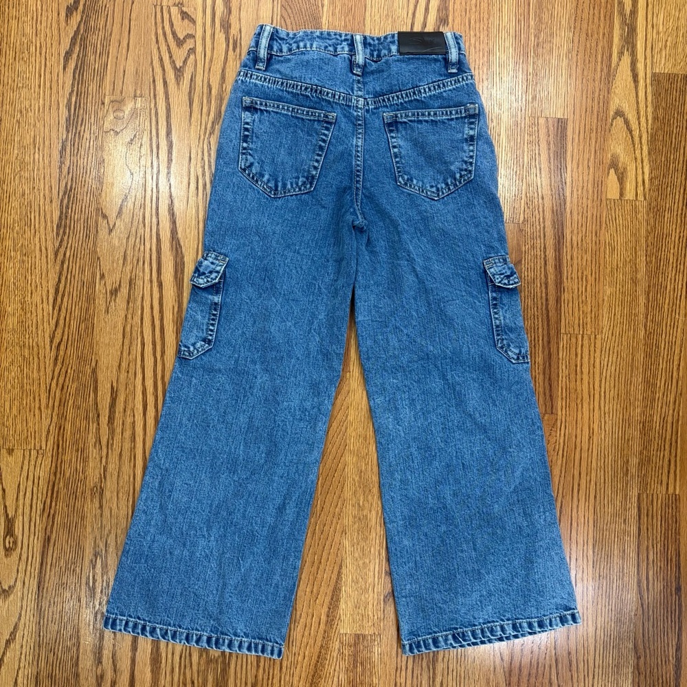 Silver Jeans Olivia Wide Leg High Rise Cargo Girls - Picture 2 of 6